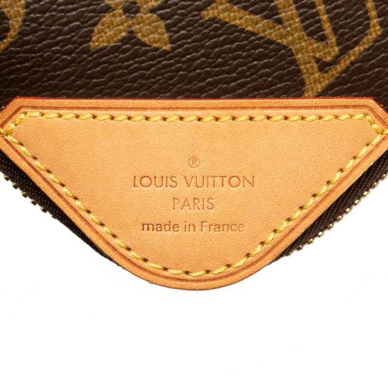 Louis Vuitton Monogram Tie Case Pouch Brown PVC Leather