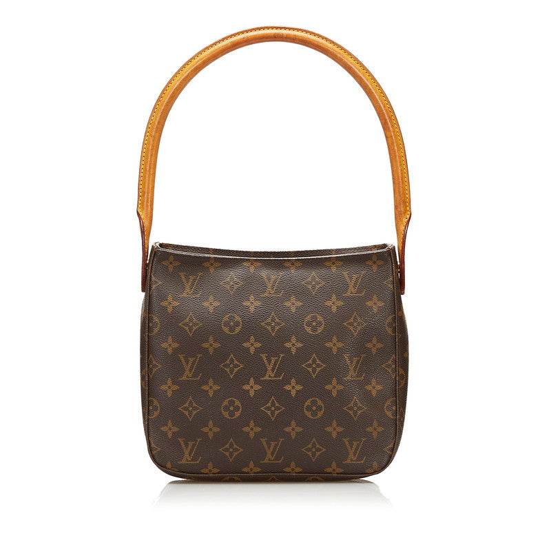 Louis Vuitton Monogram Looping MM Shoulder Bag M51146 Brown PVC Leather in Good Condition