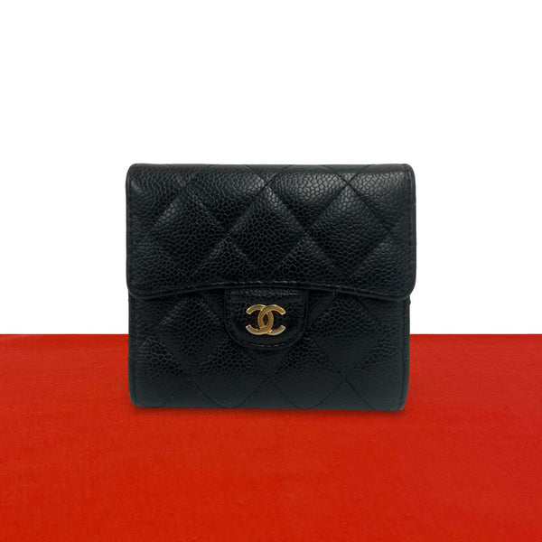 Chanel Matelasse Caviar Leather Trifold Wallet