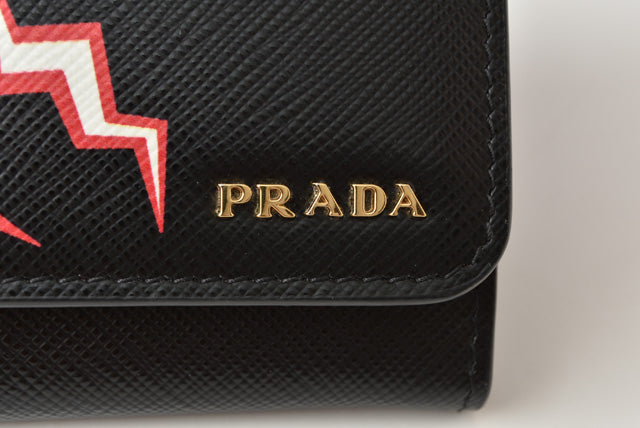 Prada Saffiano Long Wallet 1MH132 Patchwork Rose Motif