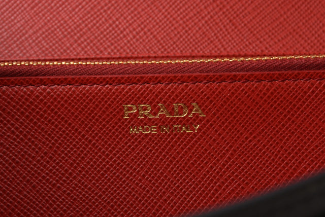 Prada Saffiano Long Wallet 1MH132 Patchwork Rose Motif