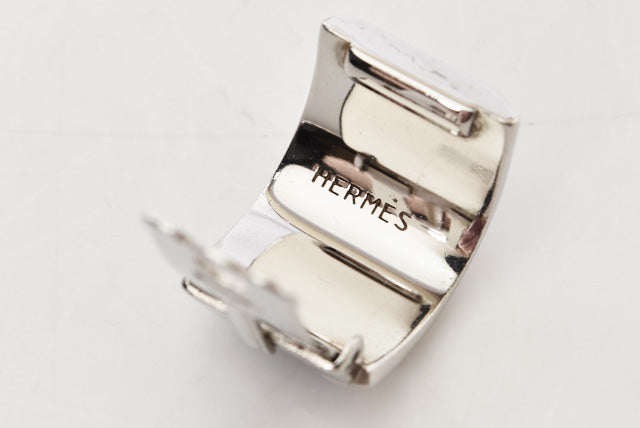 Hermes Enamel Earrings Lavender/Silver in Excellent Condition