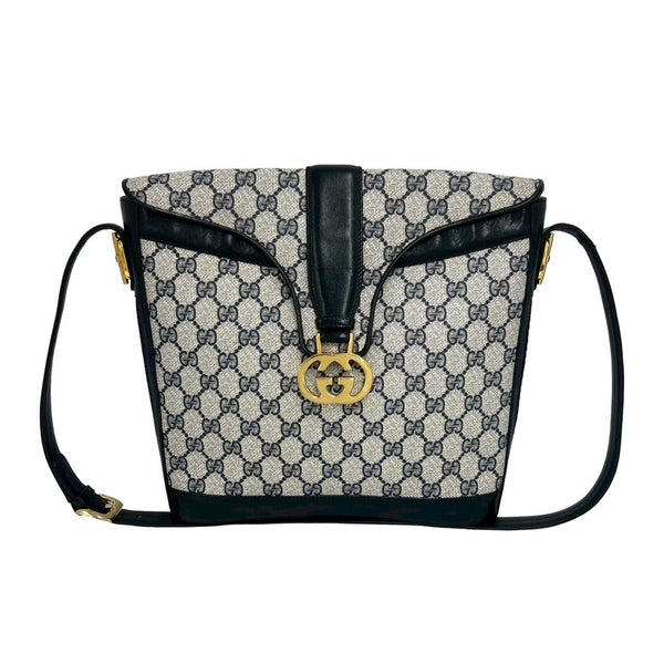 Gucci Leather Canvas Shoulder Bag