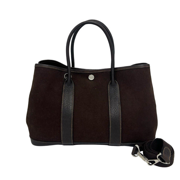 Hermes Garden Party TPM toile officier buffle 2way tote bag