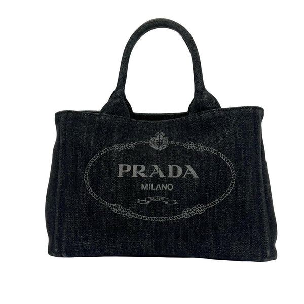 Prada Canapa Cotton Denim Handbag
