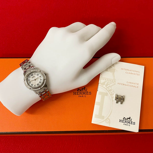 Hermes Clipper Stainless Steel Watch