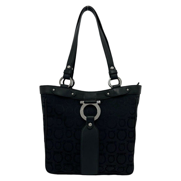 Salvatore Ferragamo Canvas Leather Handbag