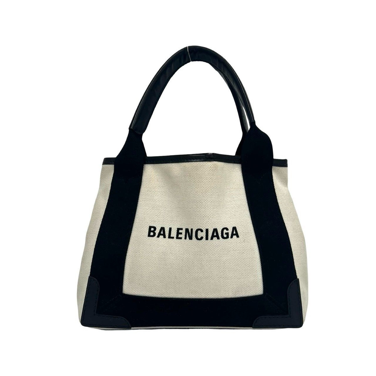 Balenciaga Cabas XS Leather Canvas Handbag