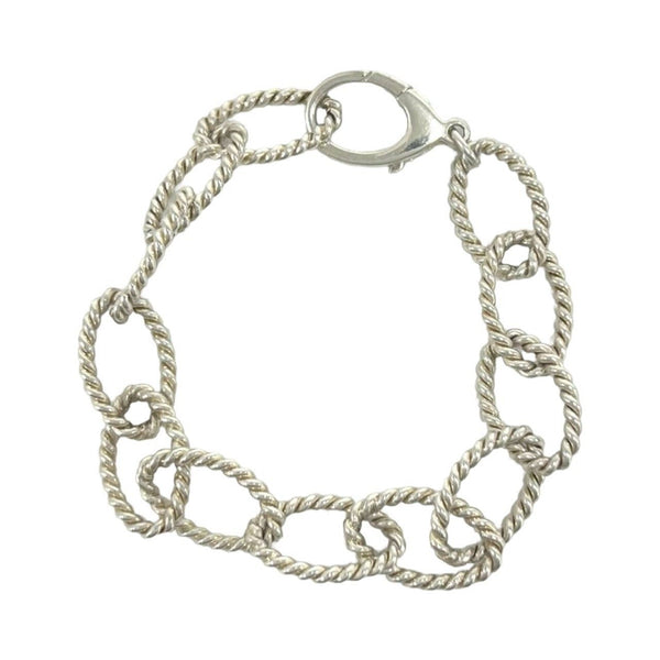 Tiffany & Co. 925 Silver Twist Oval Link Bracelet