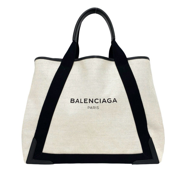 Balenciaga Navy Cabas Leather Tote Bag