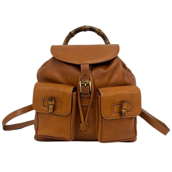 Gucci Bamboo Leather Backpack