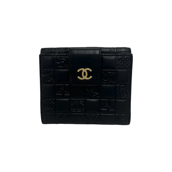 Chanel Icon Coco Mark Lambskin Bifold Wallet