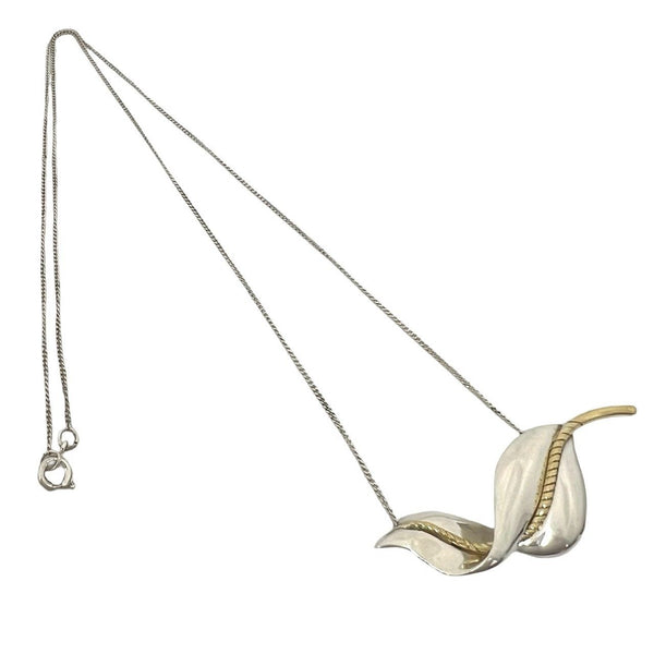 Tiffany & Co. Silver Au750 Leaf Necklace