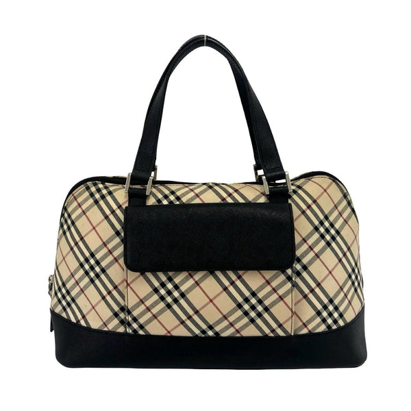 Burberry Leather Canvas Handbag