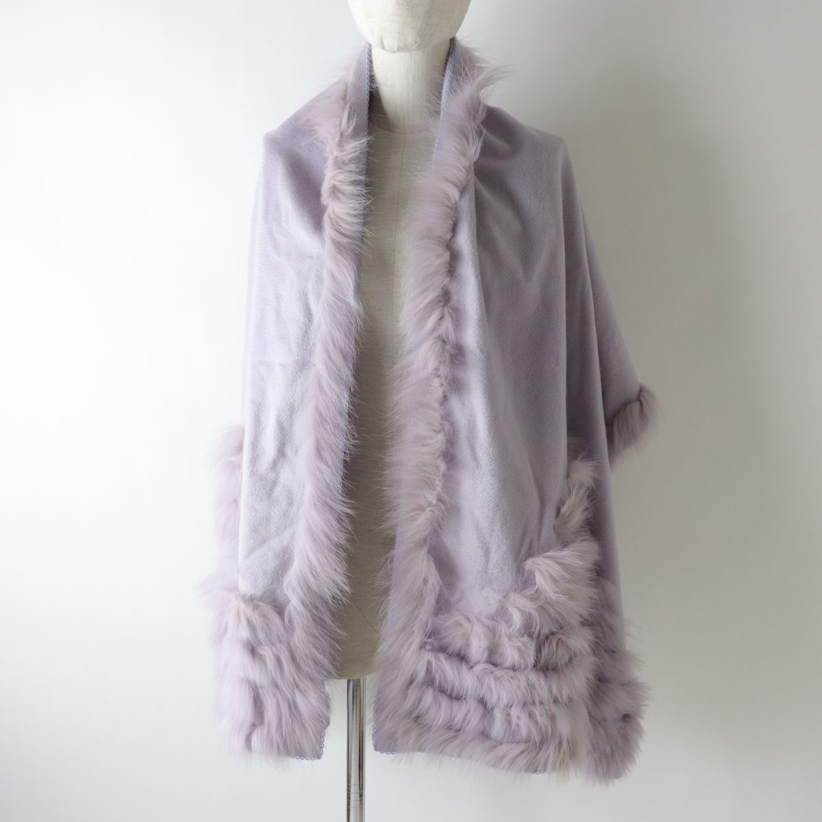 Fendi Fox Fur Cashmere Shawl for Women