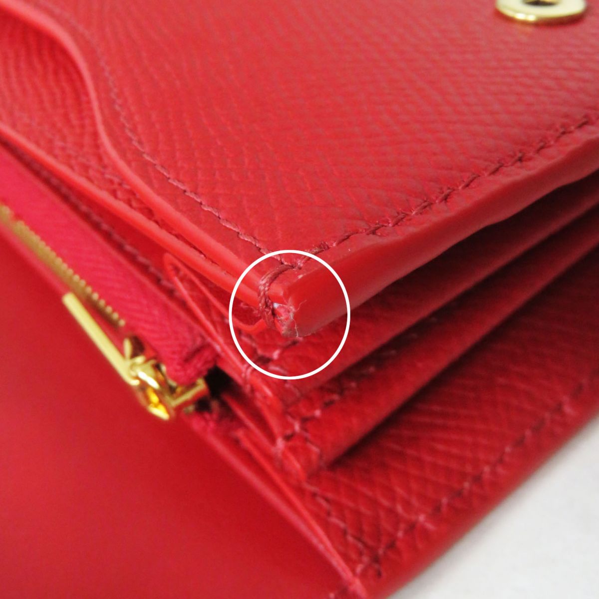 Celine Leather Large Flap Wallet Red