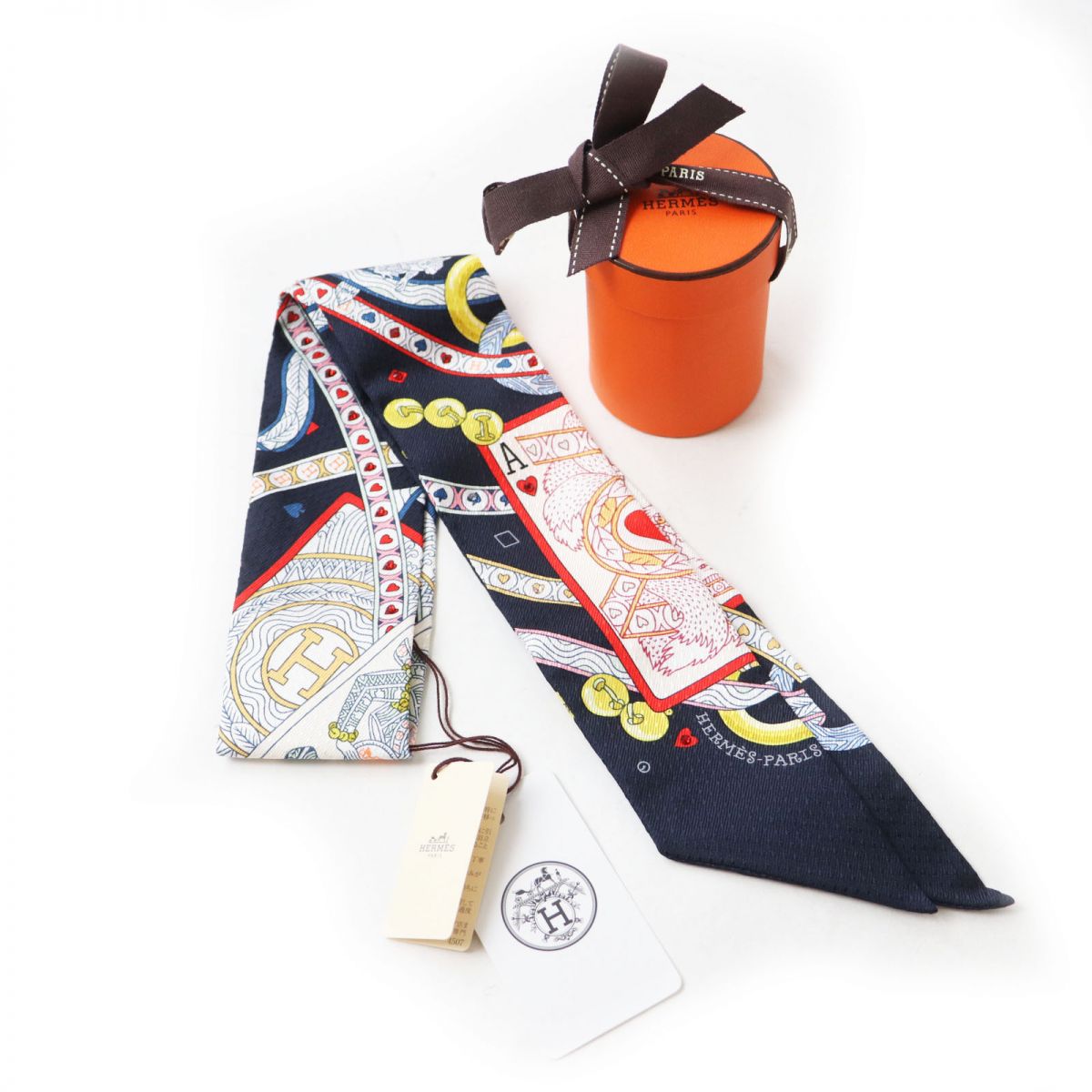 Hermes Twilly Scarf 100% Silk Multicolor