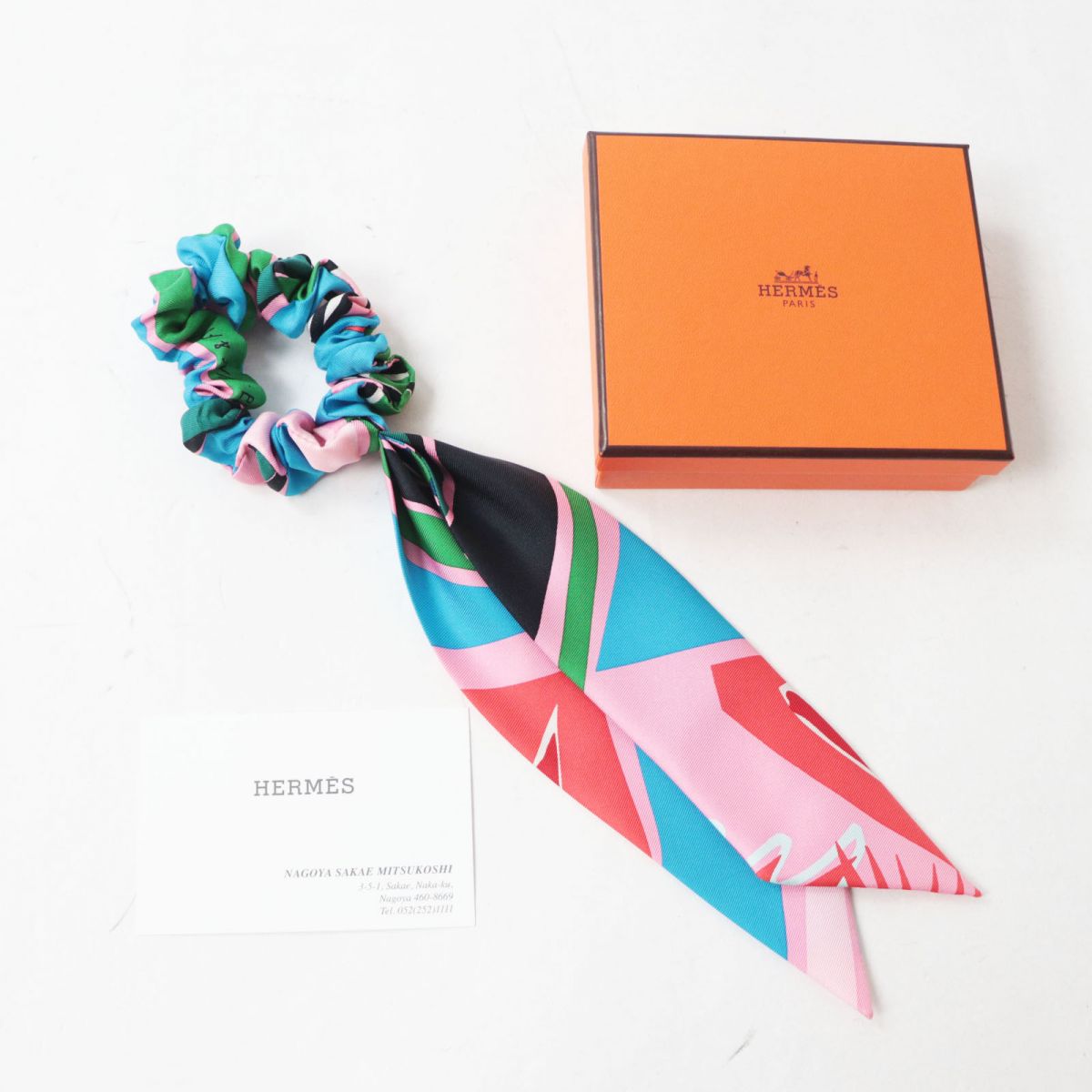 Hermes Silk BELLA Sea Surf Fun Hair Accessory