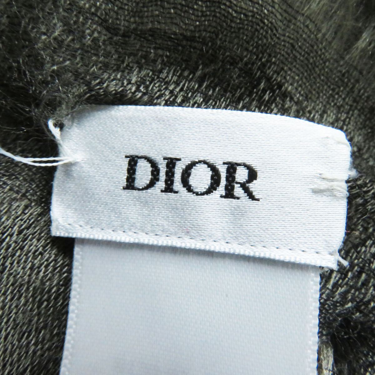 Dior 100% Cashmere Shawl Check Pattern