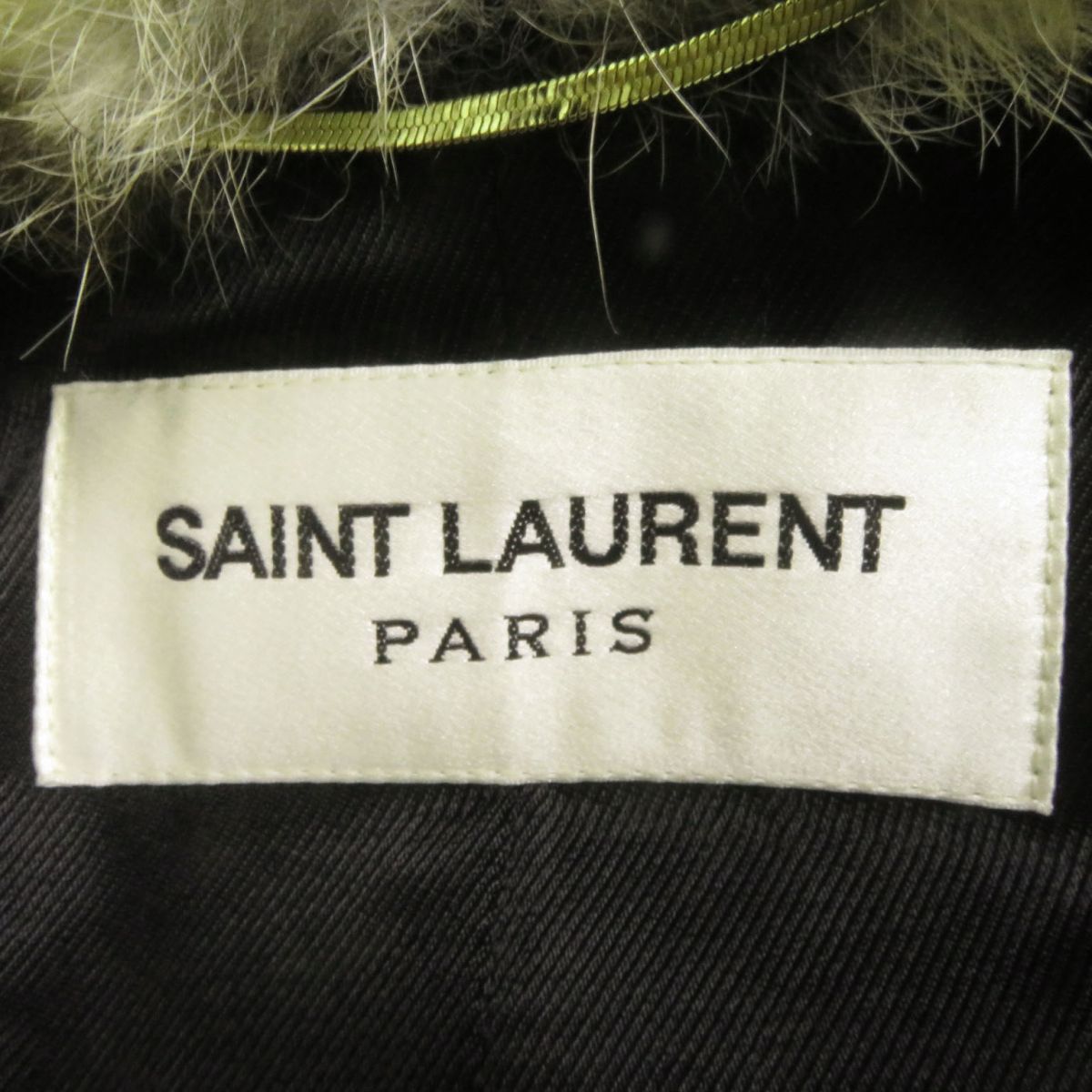 Saint Laurent Women's Rabbit Fur Coat Leopard