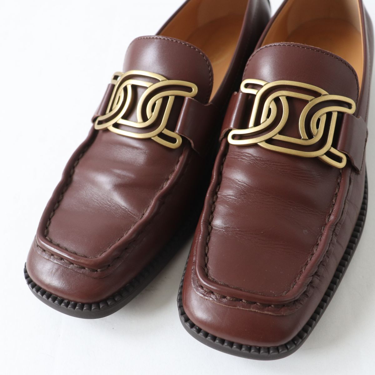 TOD'S Gommino Leather Driving Shoes Brown