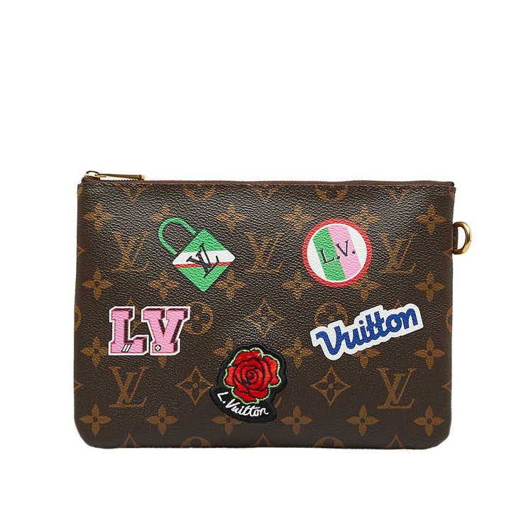 Louis Vuitton Monogram City Pouch Patches Collection M63447