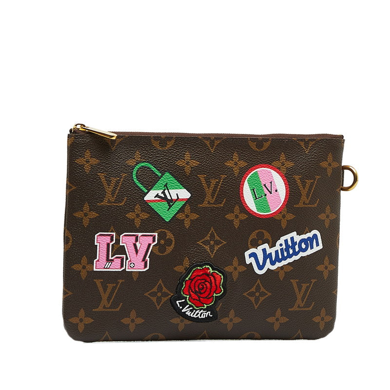 Louis Vuitton Monogram City Pouch Patches Collection M63447 in Great Condition