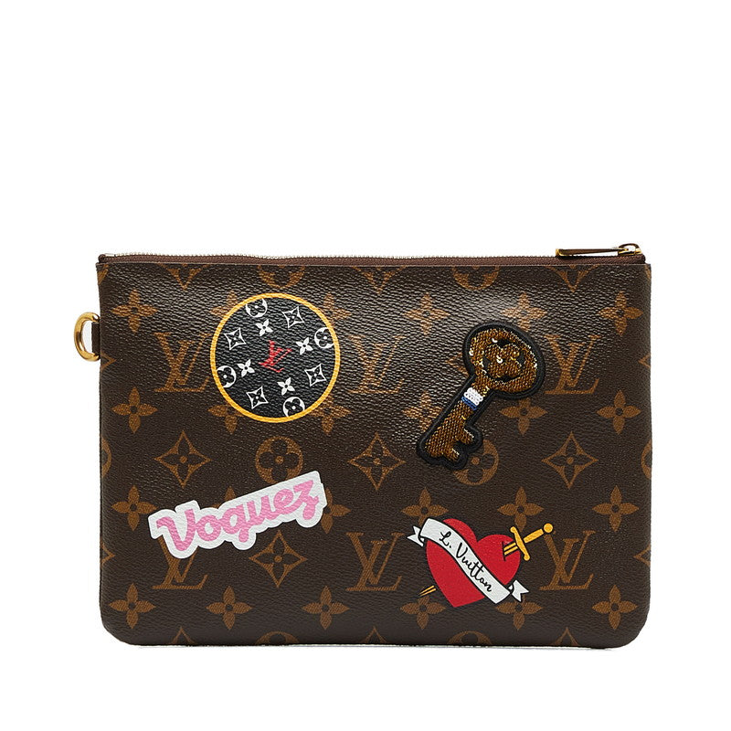 Louis Vuitton Monogram City Pouch Patches Collection M63447 in Great Condition