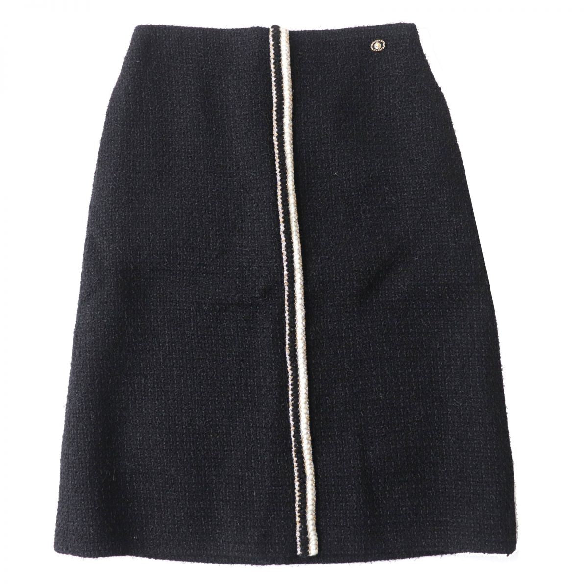 Chanel Tweed Trapezoid Skirt Silk Lining