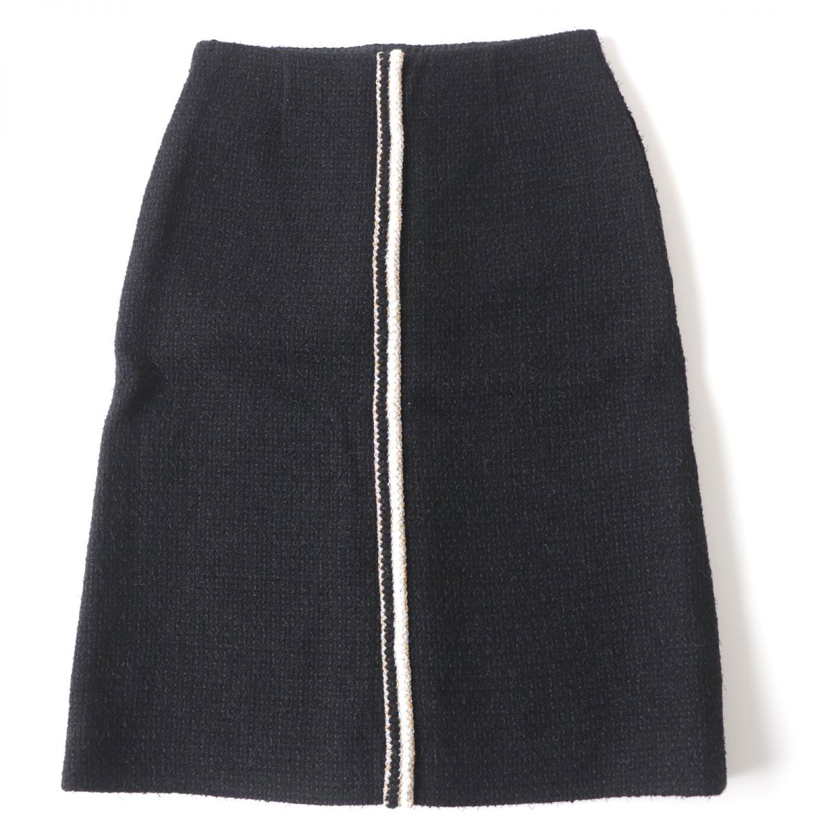 Chanel Tweed Trapezoid Skirt Silk Lining