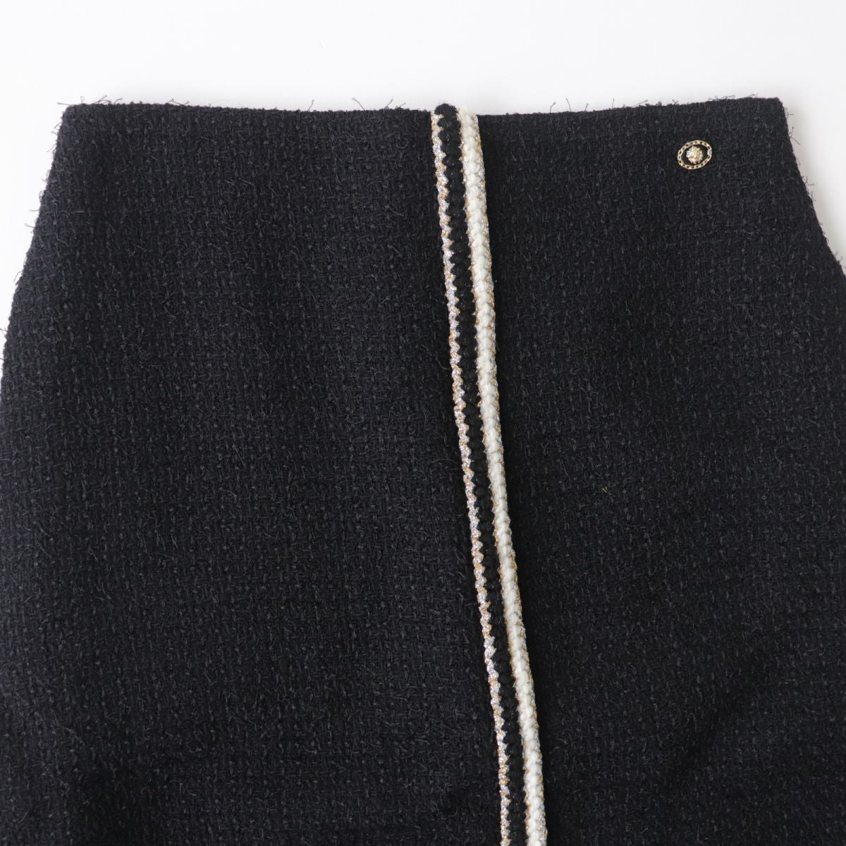 Chanel Tweed Trapezoid Skirt Silk Lining