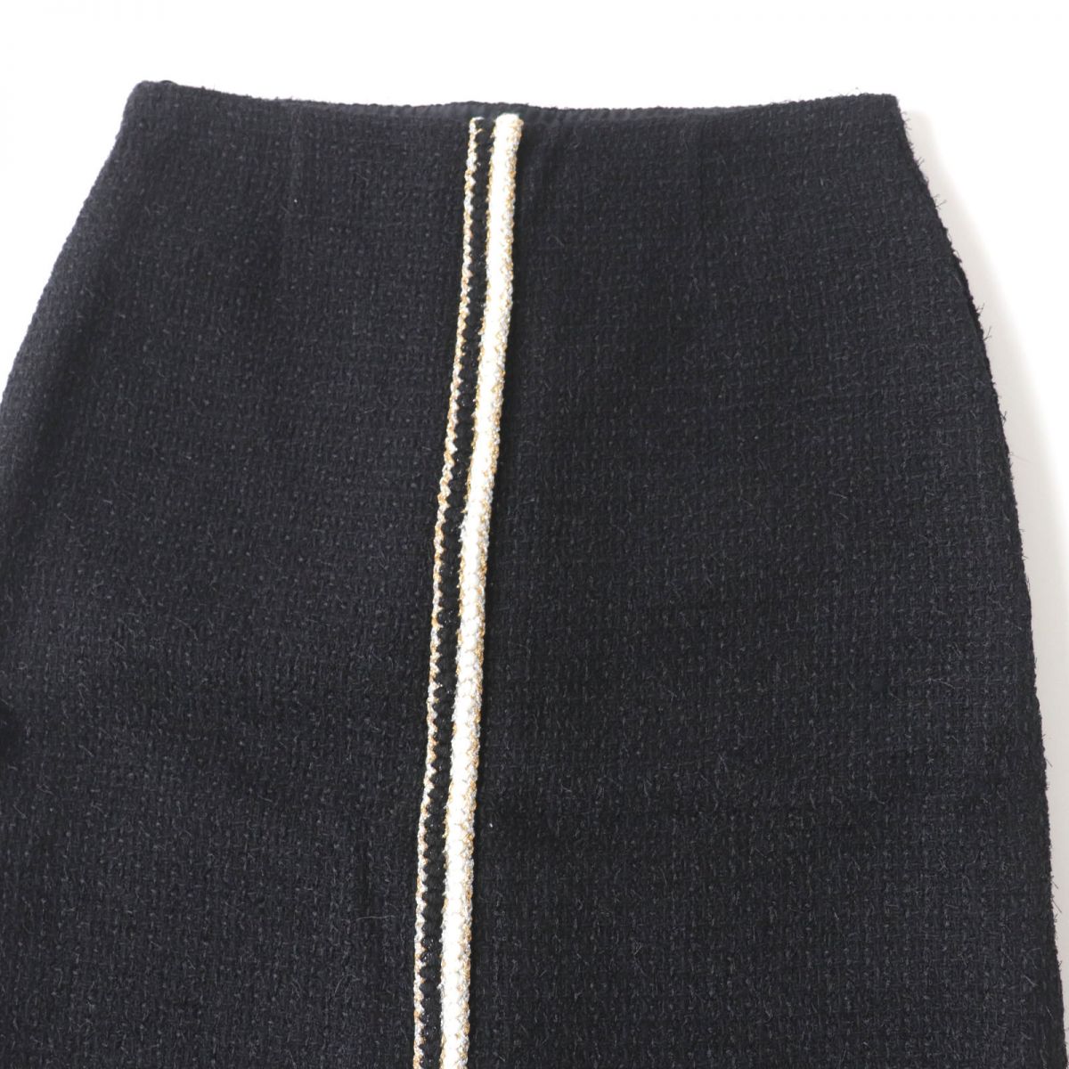 Chanel Tweed Trapezoid Skirt Silk Lining