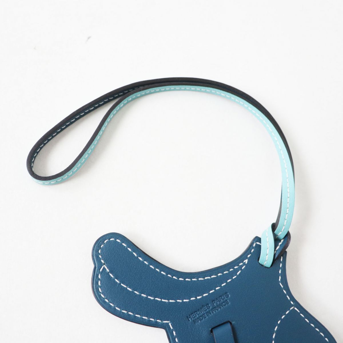 Hermes Paddock Cell Saddle Blue Atoll