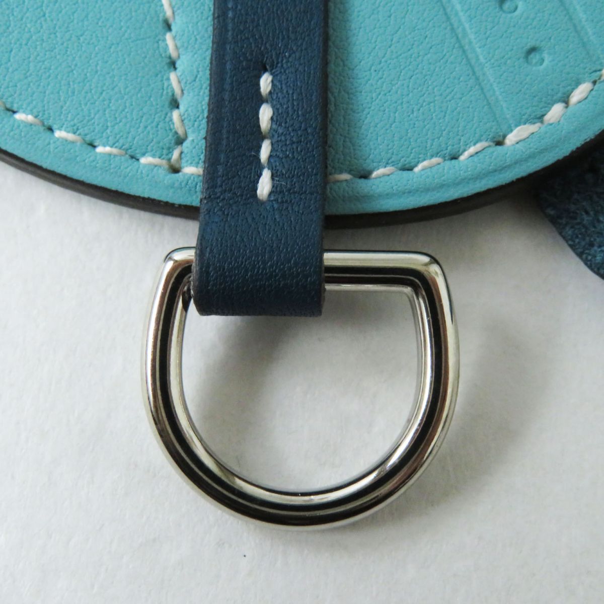 Hermes Paddock Cell Saddle Blue Atoll