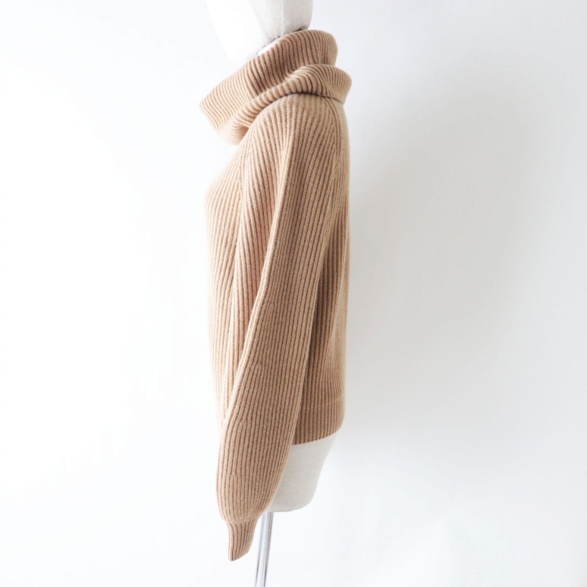 CELINE Cashmere Turtleneck Knit XS Camel