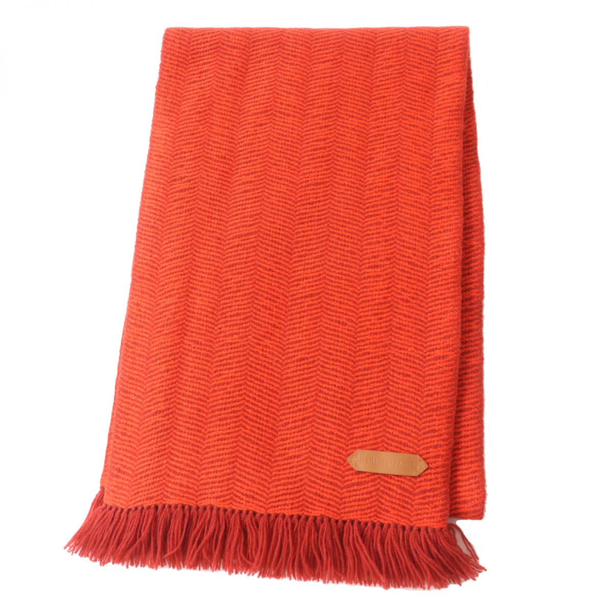 Hermes 100% Cashmere Scarf with Leather Patch