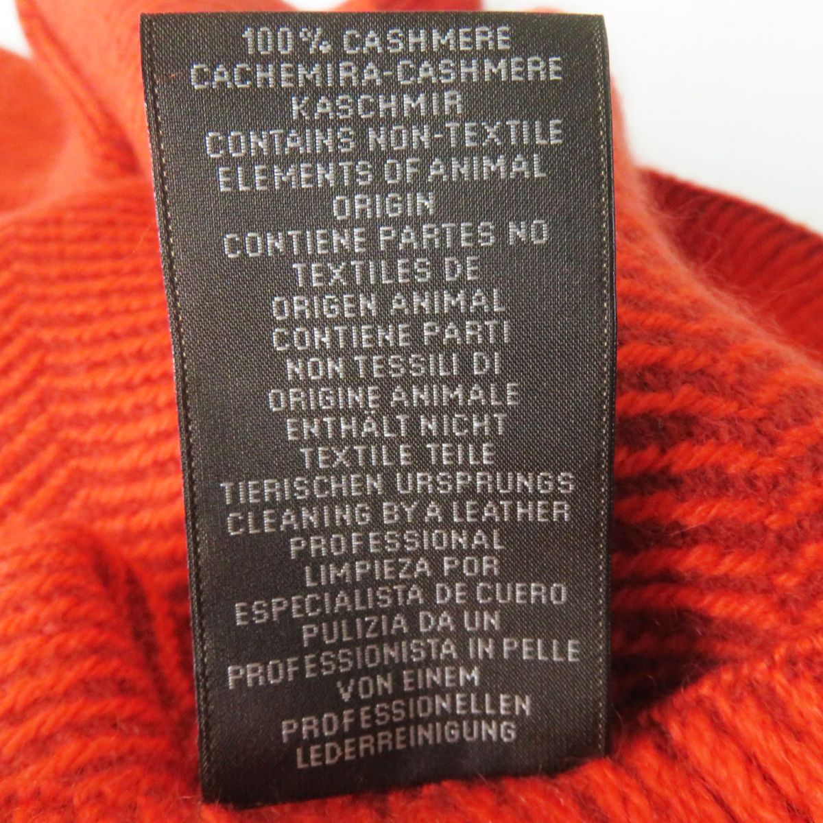 Hermes 100% Cashmere Scarf with Leather Patch