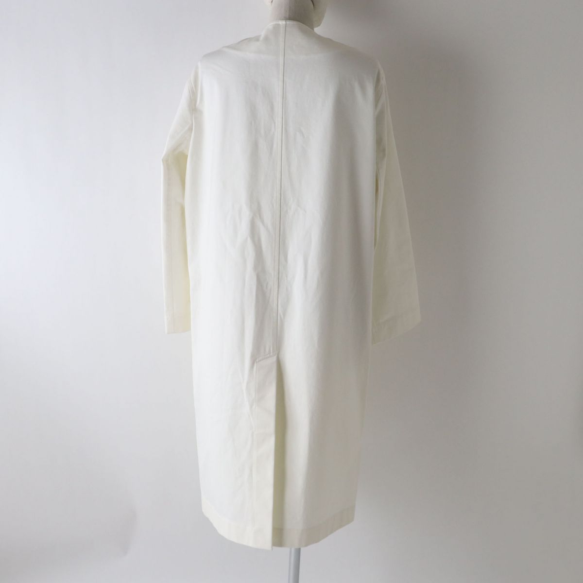 Hermes Leather Extra Long Coat White 34