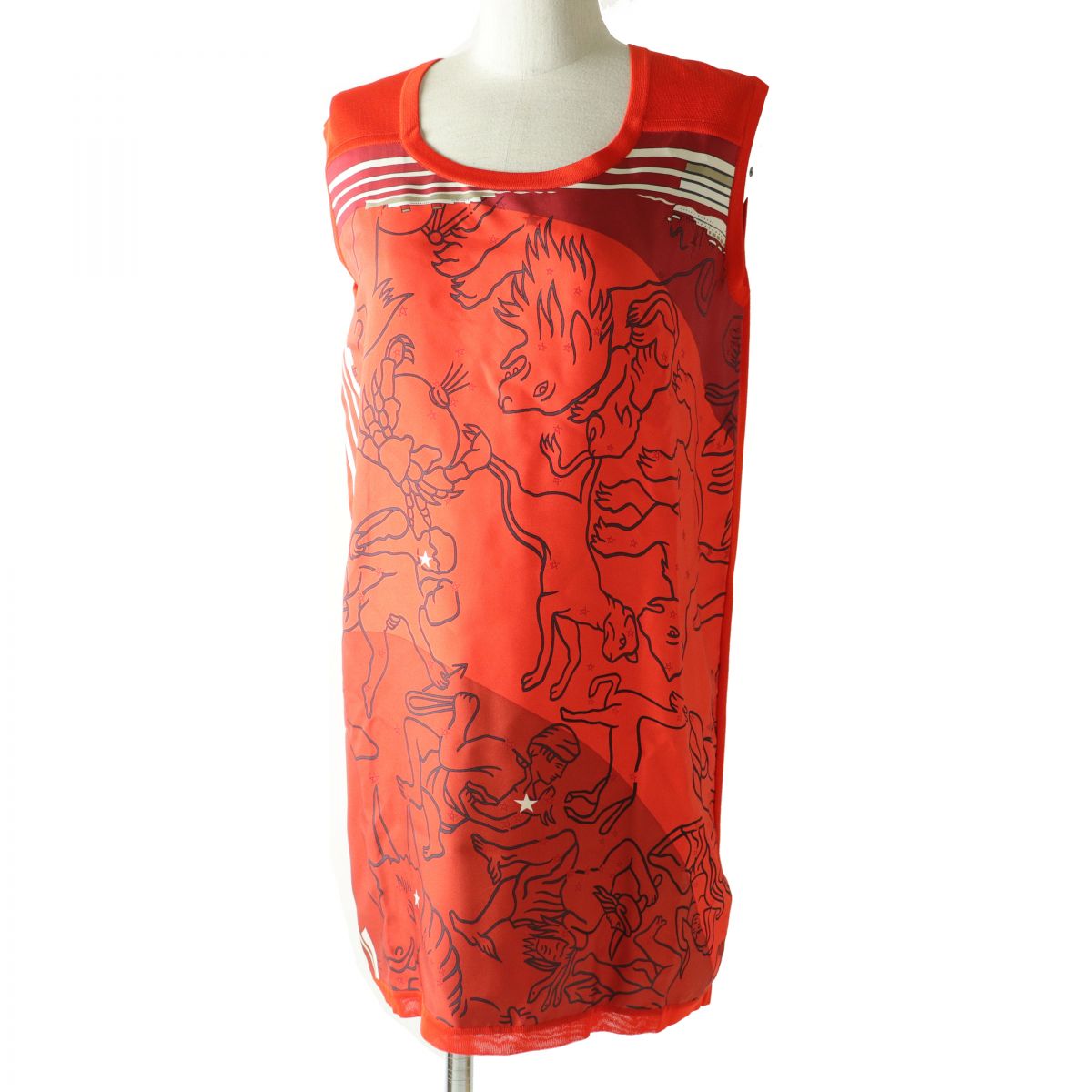 Hermes Silk Twill Sleeveless Dress 34