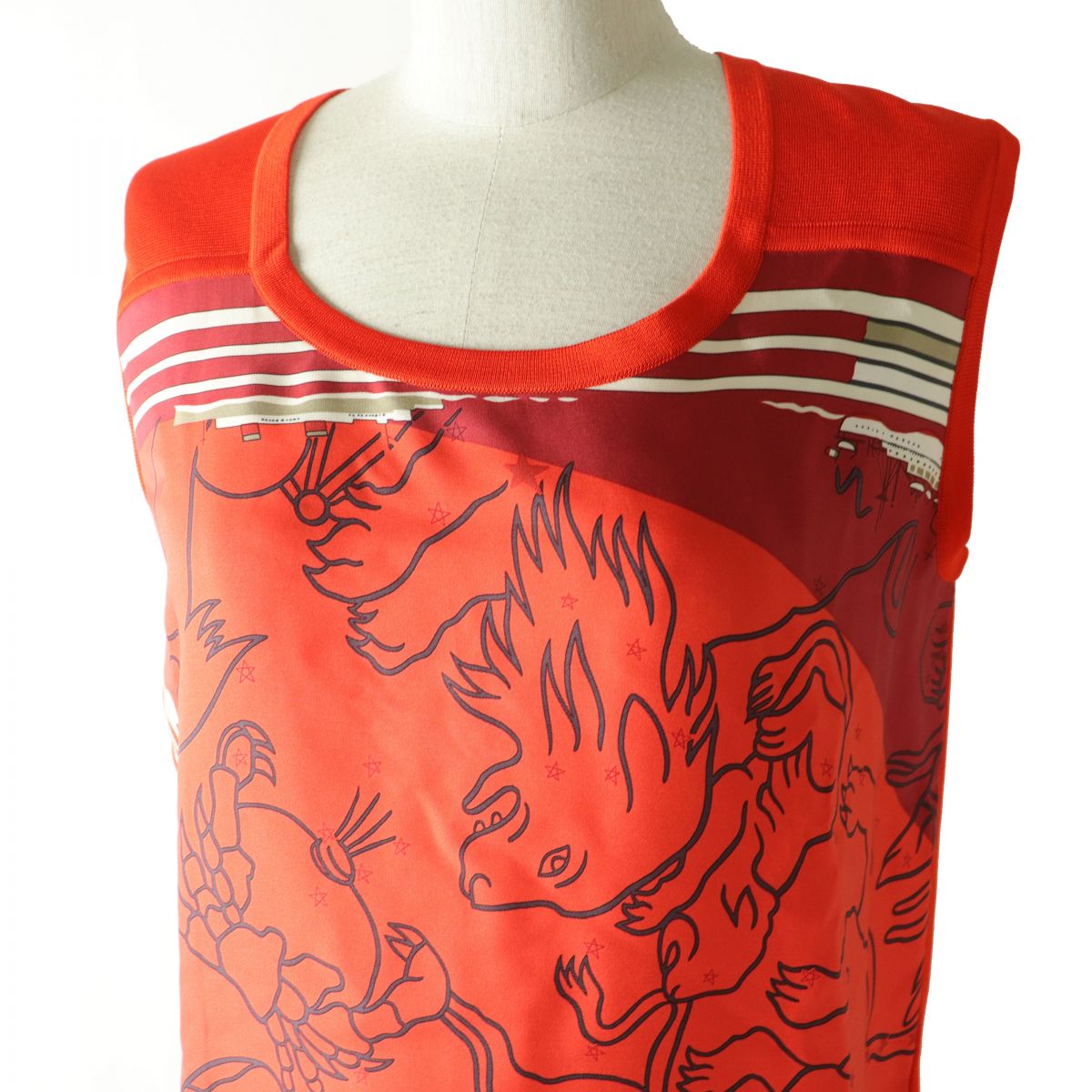 Hermes Silk Twill Sleeveless Dress 34