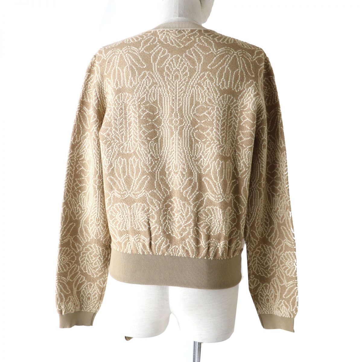 MaxMara Women's Quilted Knit Pullover Beige M