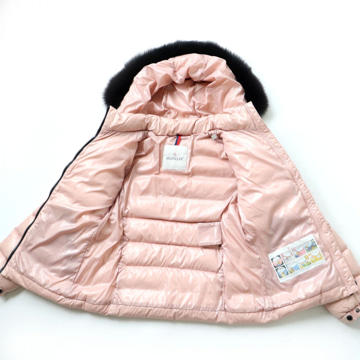 MONCLER BADY FUR Kids Down Jacket Pink