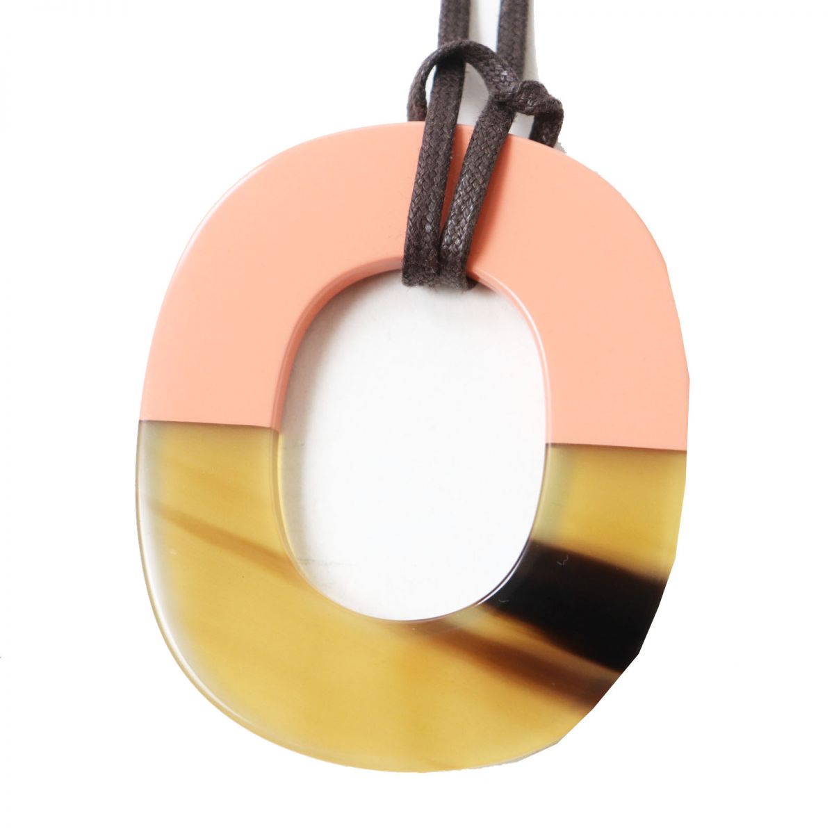 Hermes Bicolor Buffalo Horn Lacquer Necklace