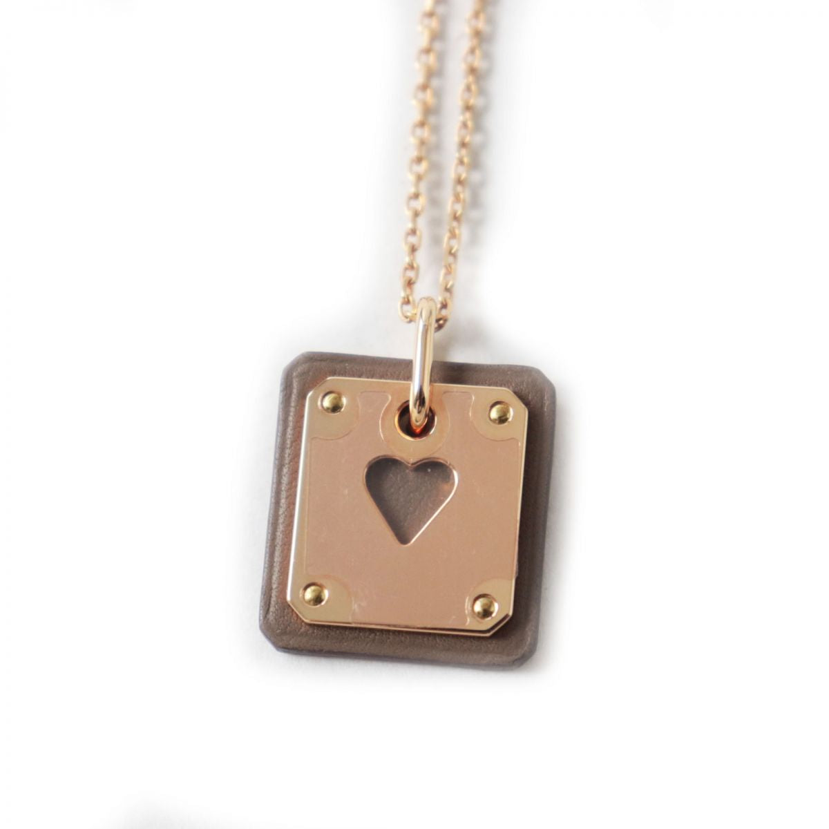 Hermes Asdecour Heart Pendant Necklace