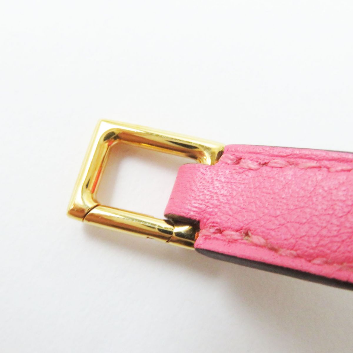 Hermes Leather Double Tour Bracelet Pink