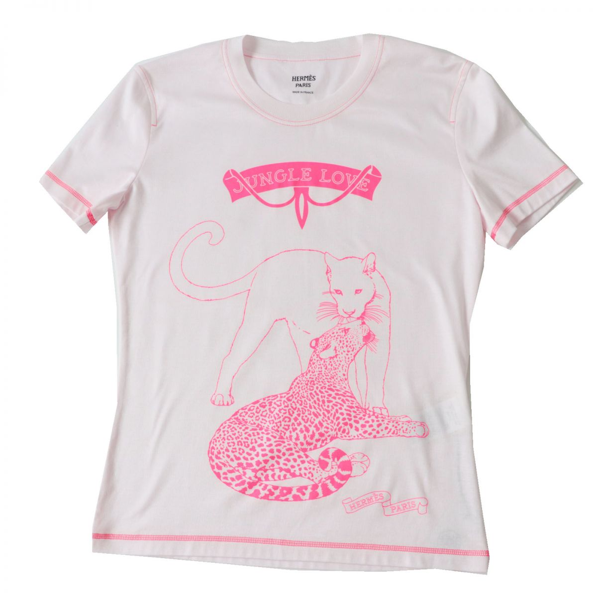 Hermes Jungle Love T-shirt Light Pink 34