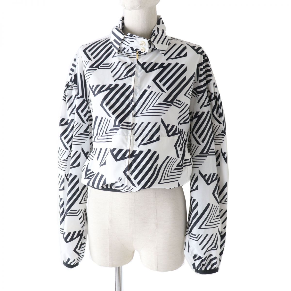 Chanel Coco Beach Blouson Jacket White/Black