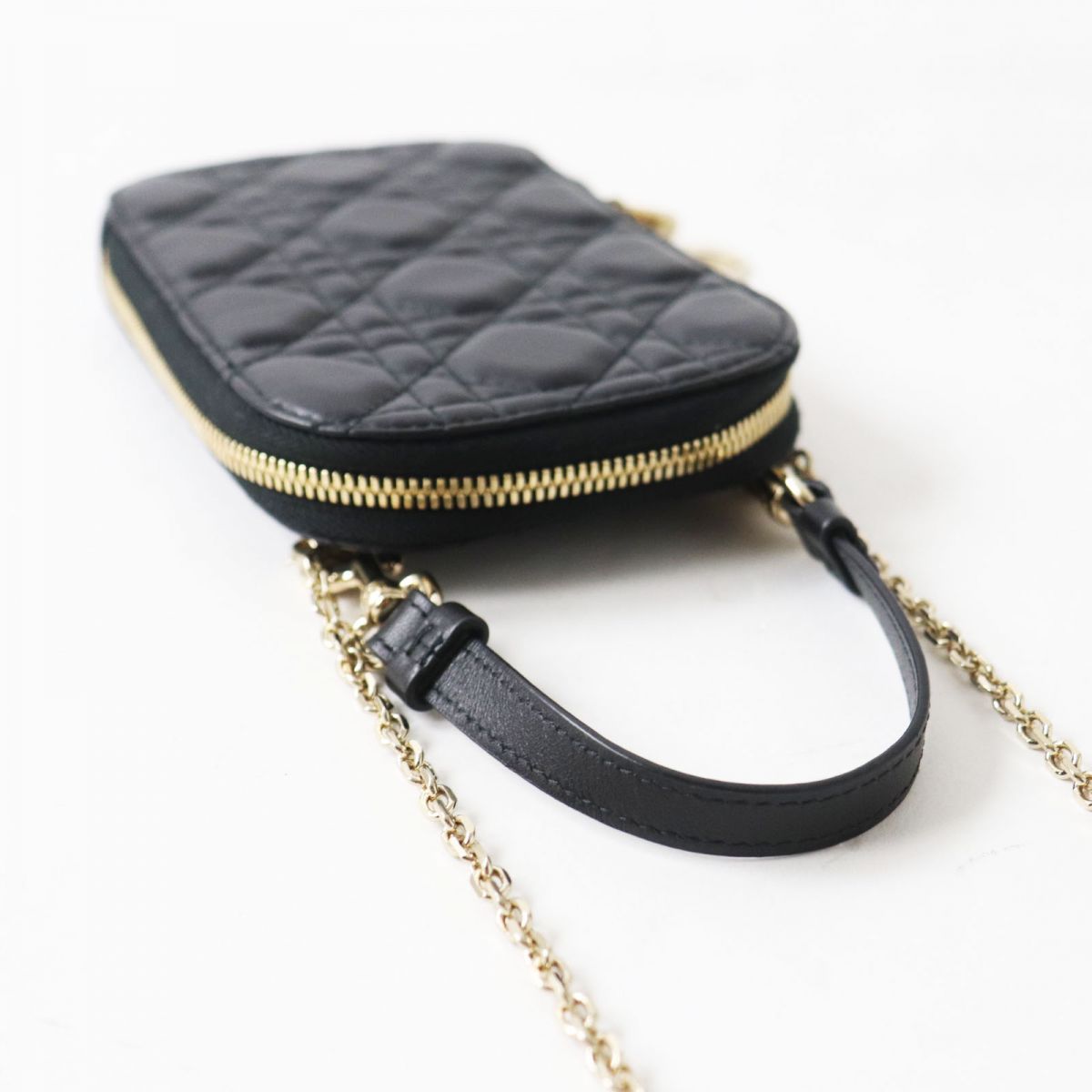 Dior Lady Dior Cannage Leather Phone Holder