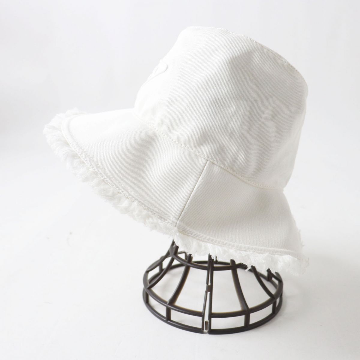 Prada Cotton Drill Hat 1HC145 White S