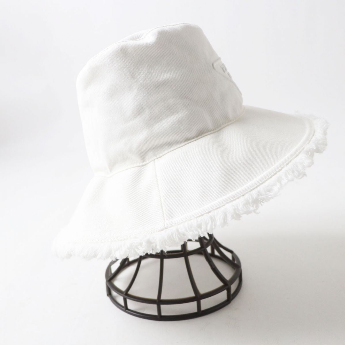 Prada Cotton Drill Hat 1HC145 White S